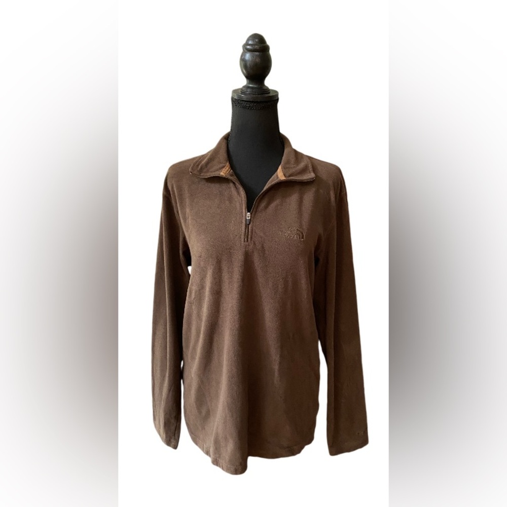 The North Face: Brown Pull Over Jacket